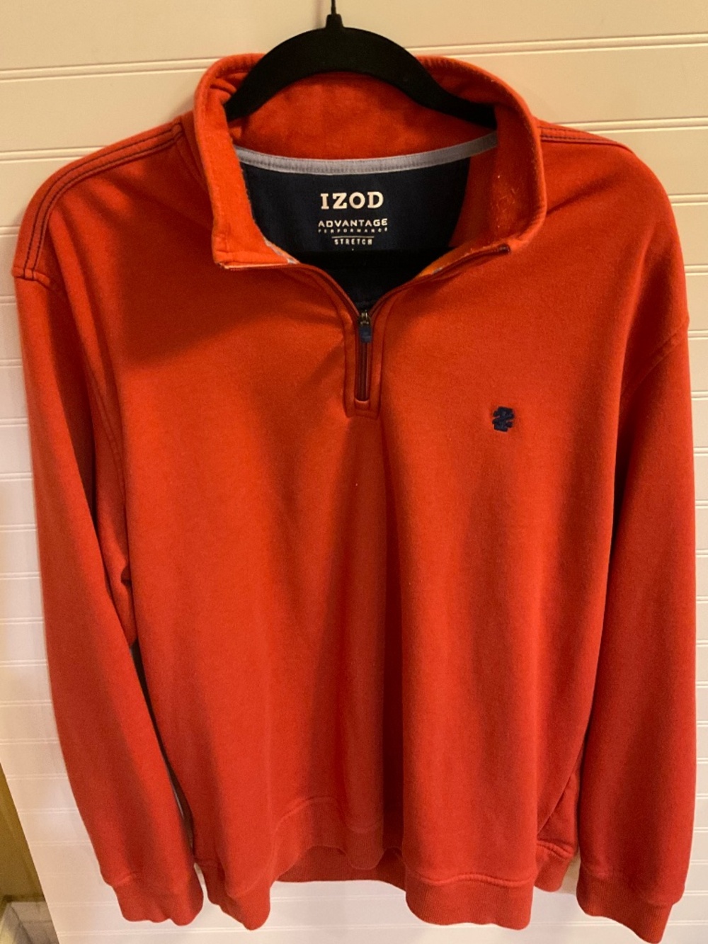 IZOD Advantage Performance Stretch Men’s Large Orange Quarter Zip Pullover
